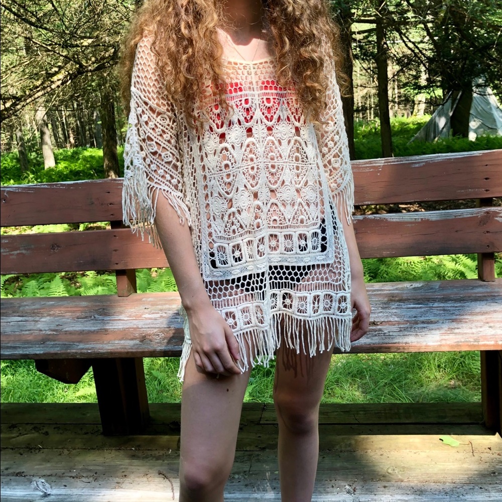 Anthropologie crochet coverup